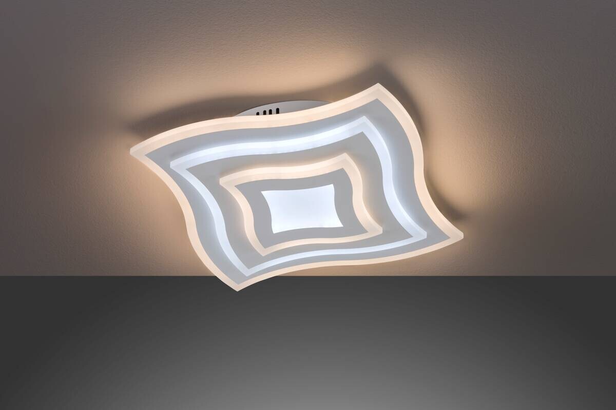 Fischer & Honsel LED-Deckenleuchte 20486 weiß Metall B/H/T: ca. 43x6x43 cm 1 Brennstellen