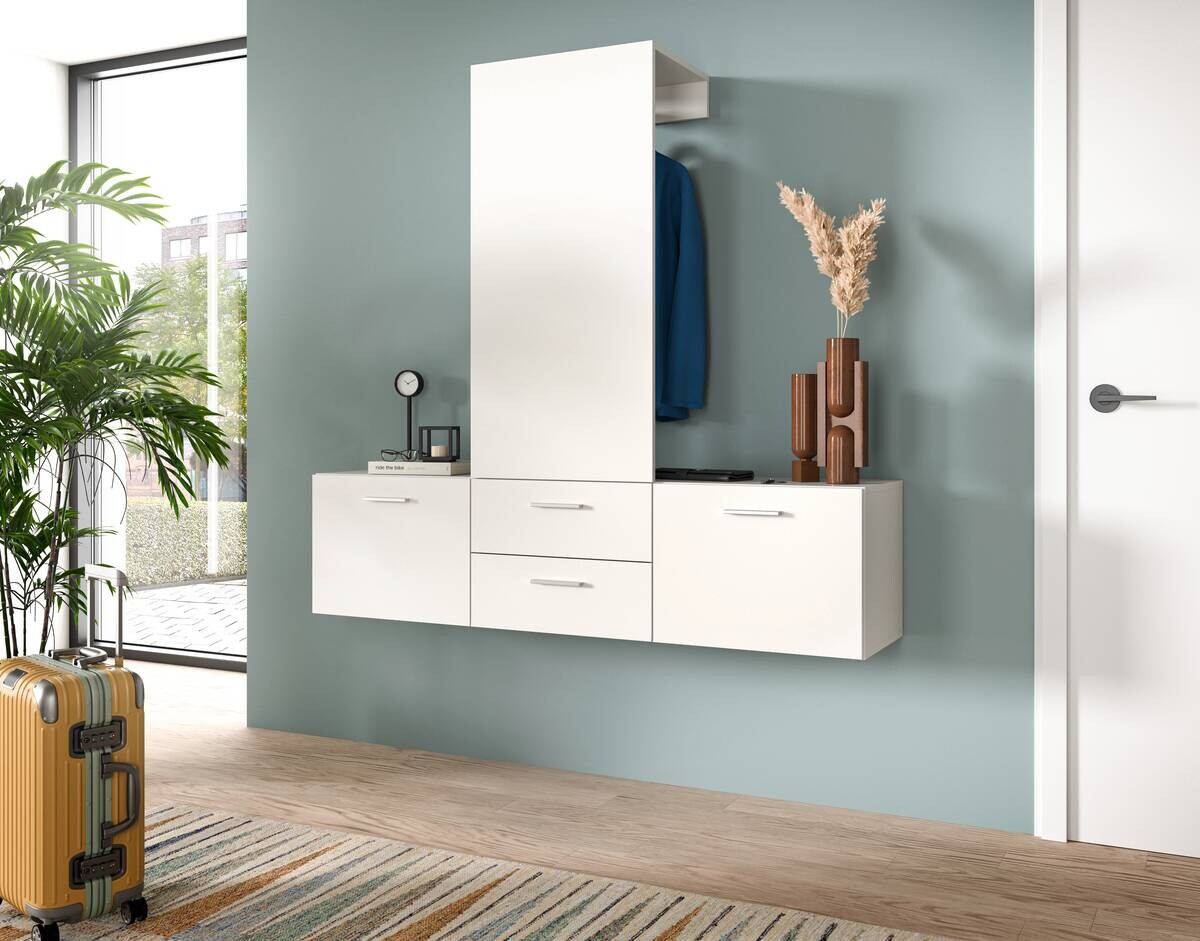 Garderobe VAGA weiß B/H/T: ca. 156x190x36 cm