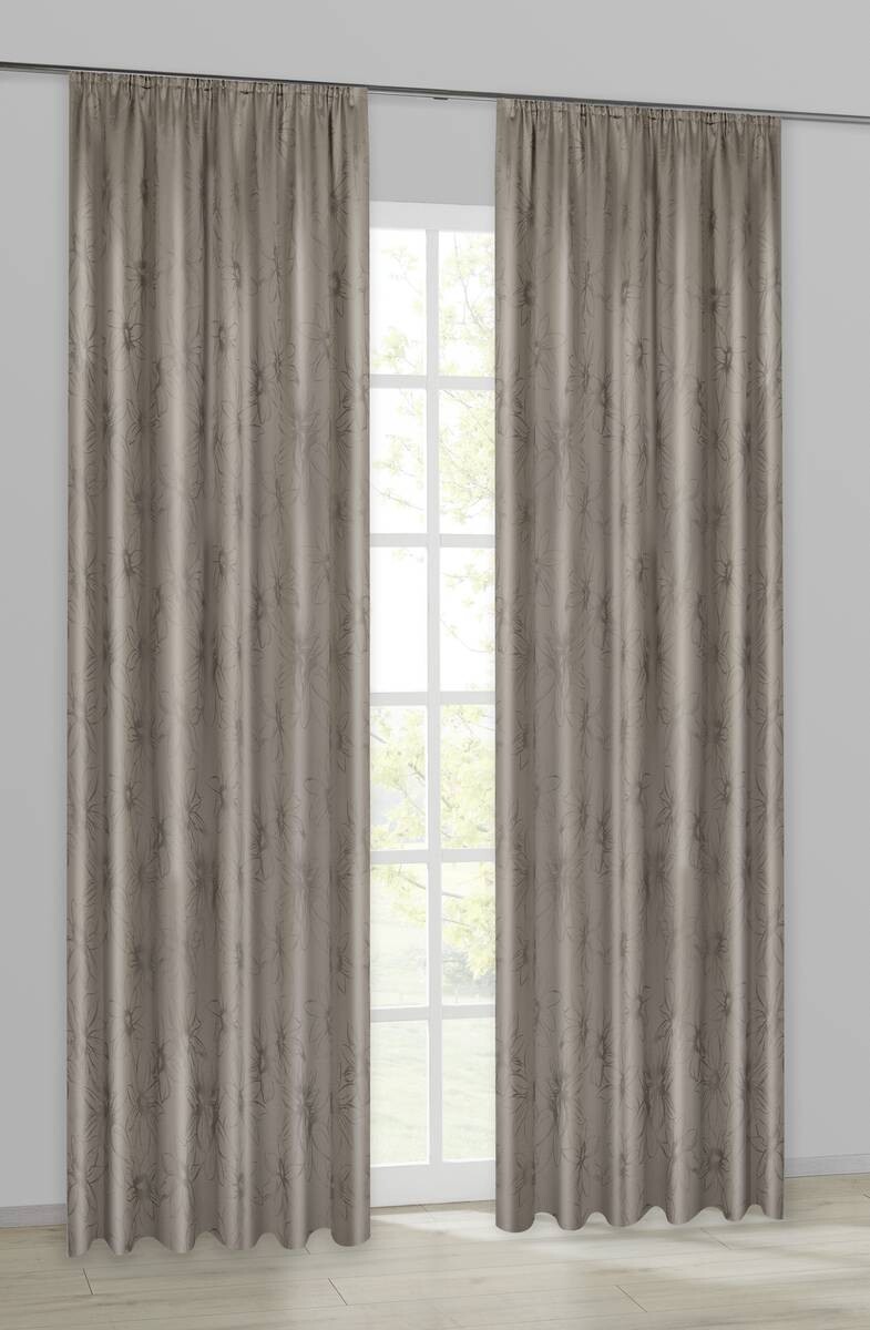 ACUS design collection Dekovorhang Paradiso taupe B/L: ca. 140x245 cm