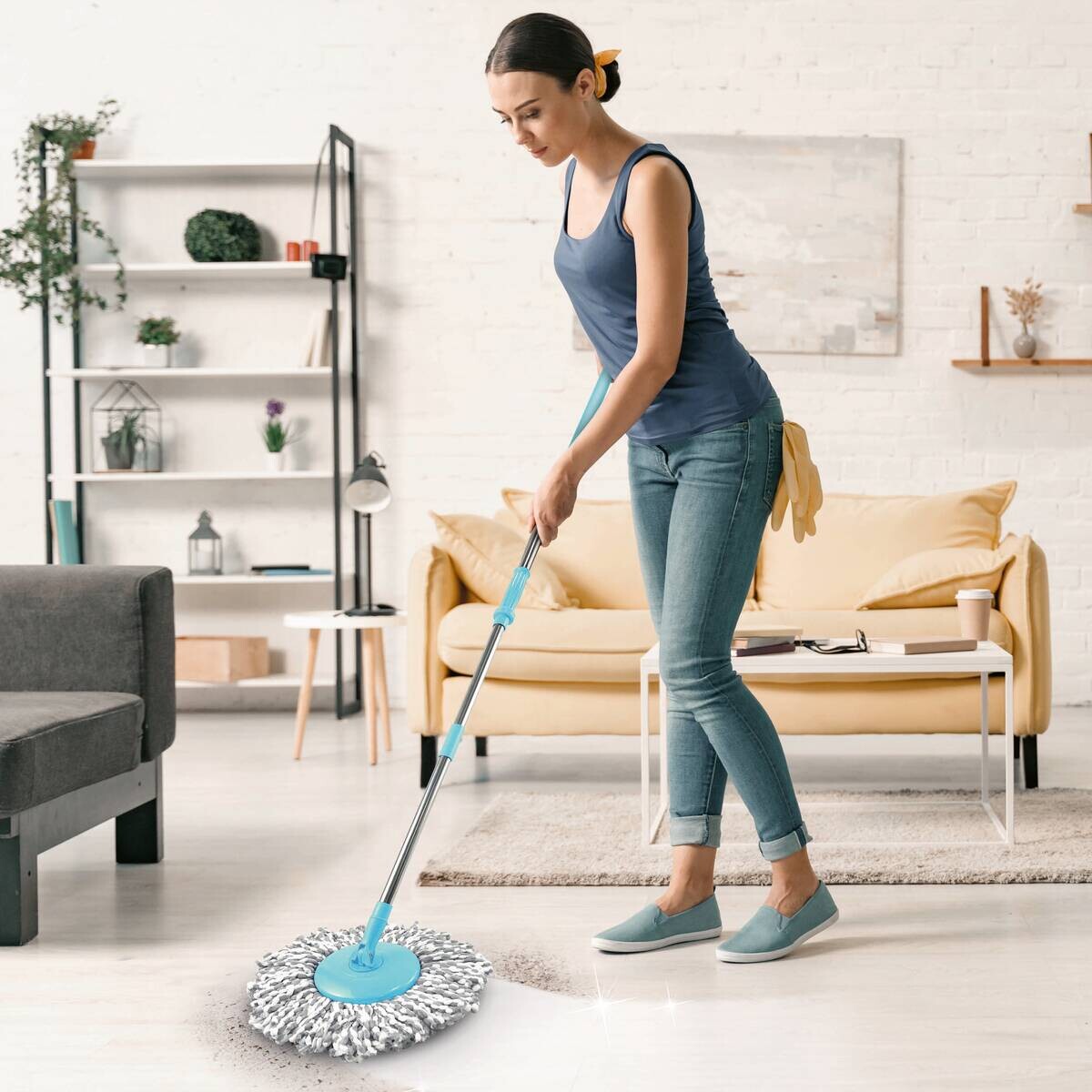 CLEANmaxx Wischmoppset türkis CLEANmaxx Wischmoppset türkis