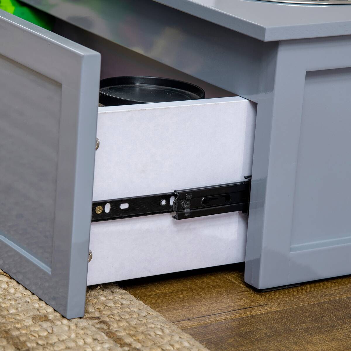 PawHut Hunde-Zubehör grau MDF B/H/L: ca. 30x60x24 cm