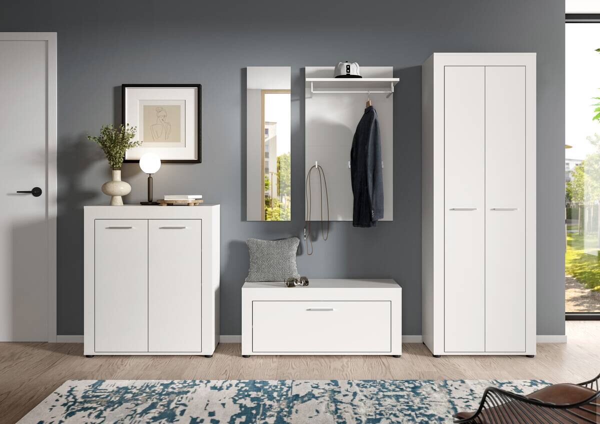 Garderobe JAM weiß B/H/T: ca. 285x191x35 cm