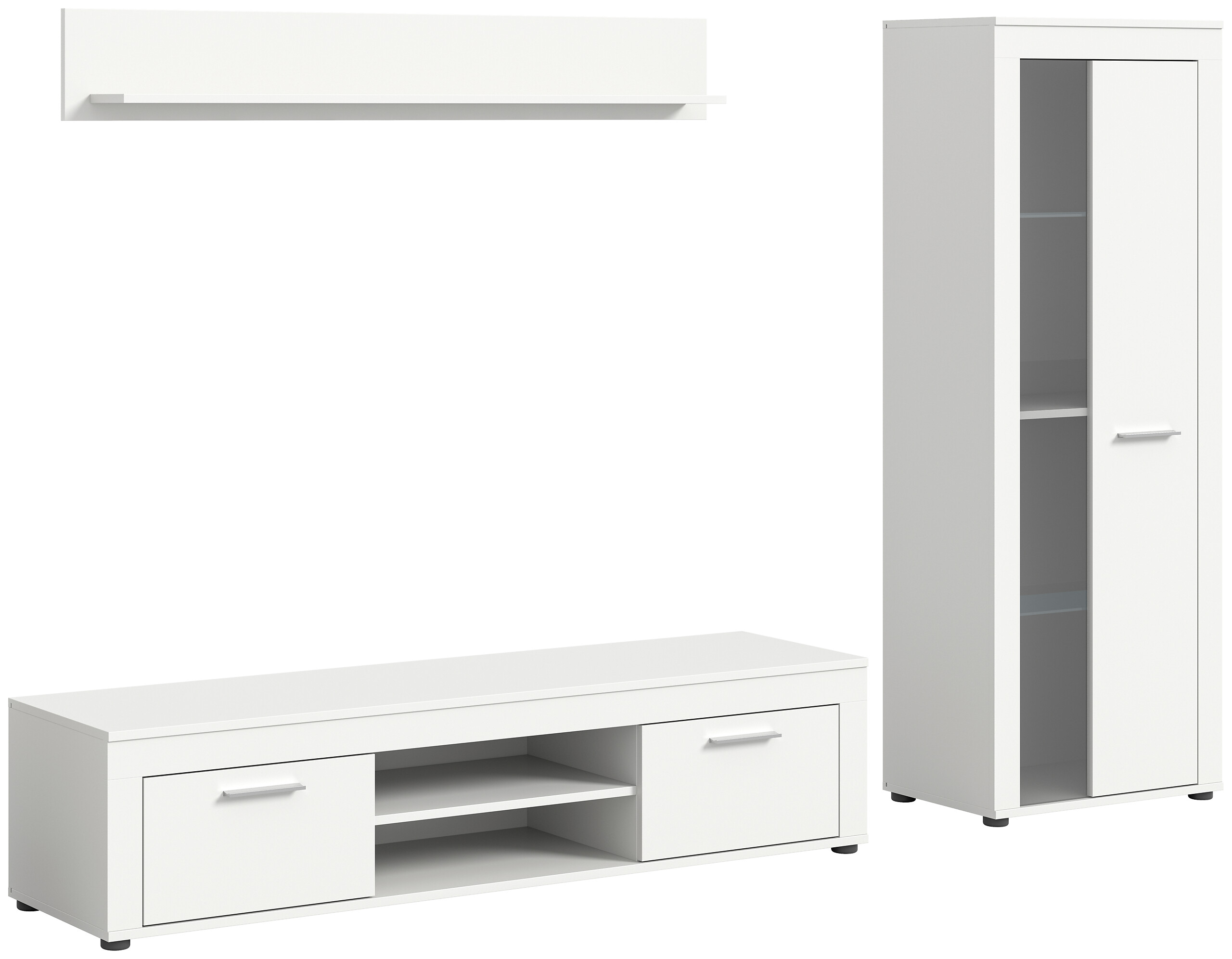 Wohnwand Jam weiß B/H/T: ca. 235x159x35 cm Wohnwand Jam weiß B/H/T: ca. 235x159x35 cm