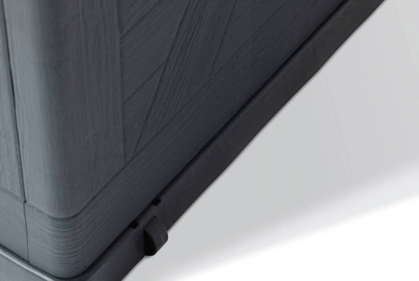 Toomax Aufbewahrungsbox Wood anthrazit Kunststoff B/H/L: ca. 63x56x120 cm