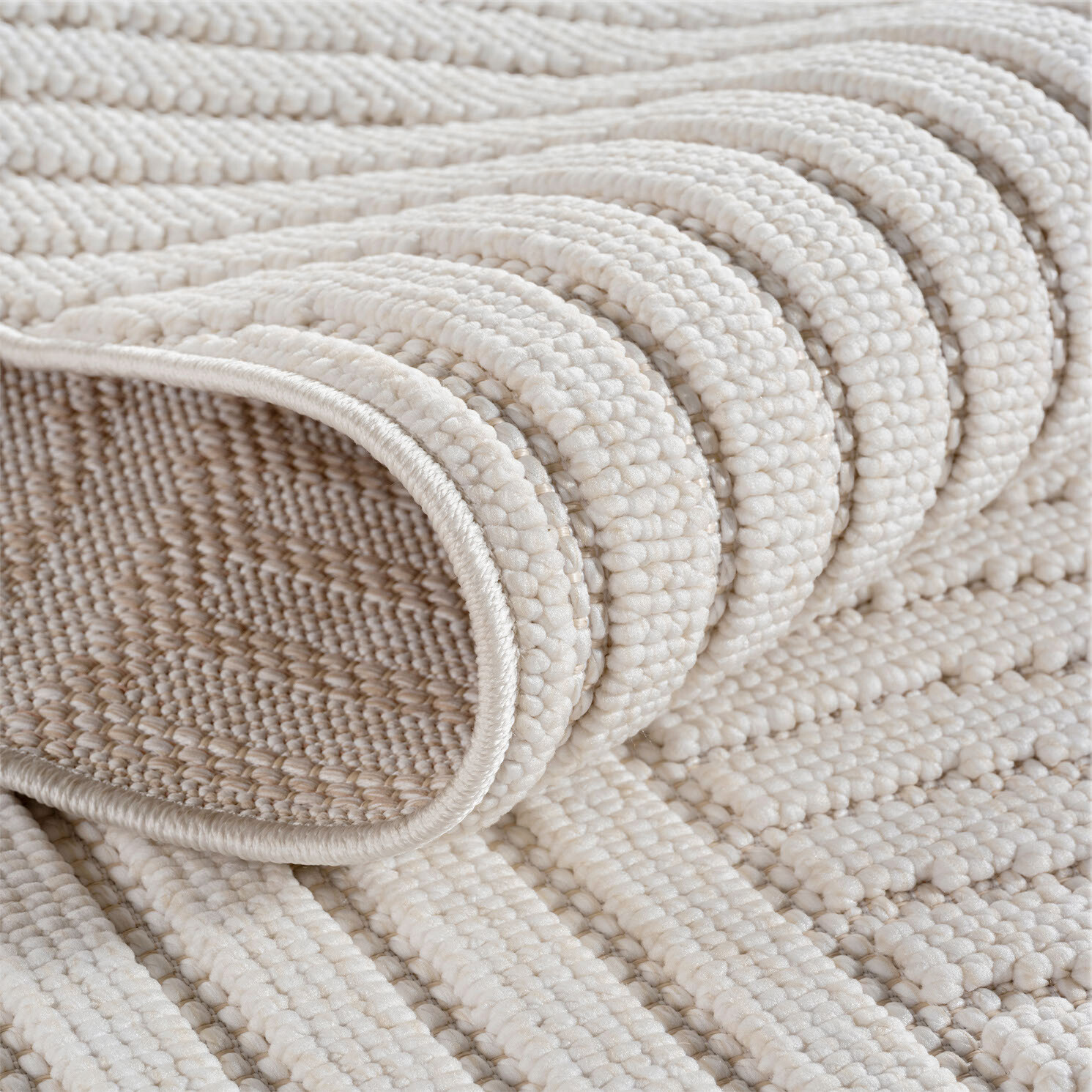 Ayyildiz Kurzflorteppich HELIX creme B/H/L: ca. 140x0,7x200 cm