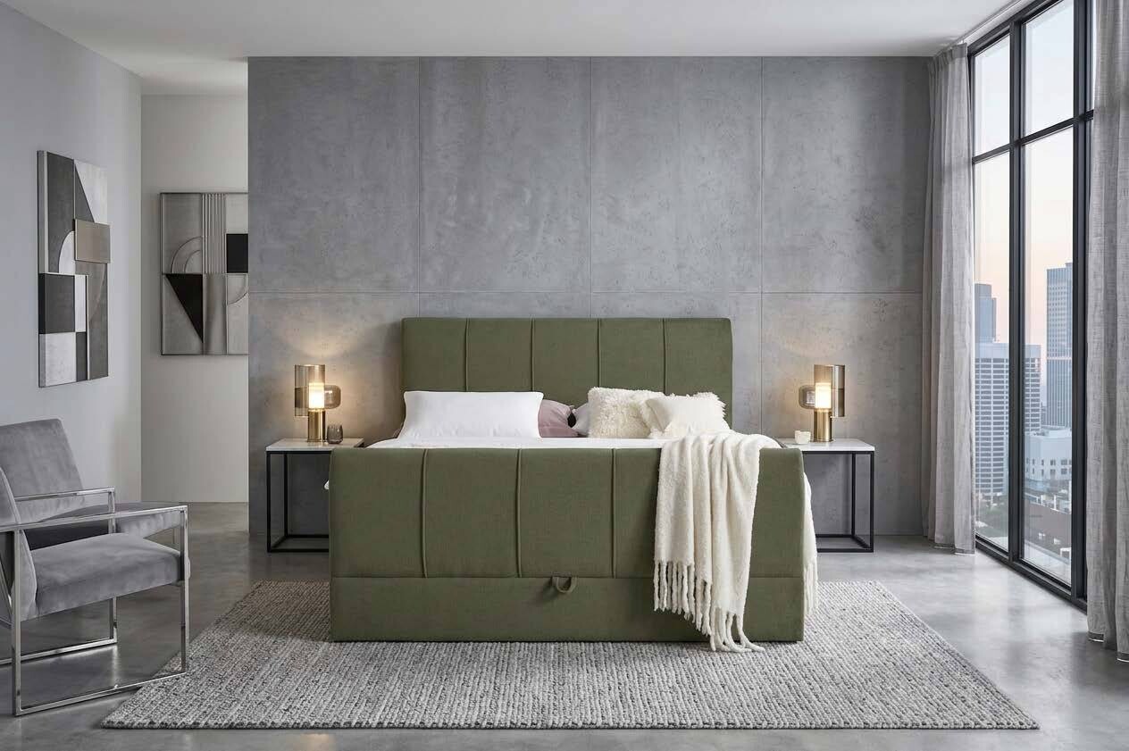 Boxspringbett Harmony olive Liegefläche B/L: ca. 180x200 cm