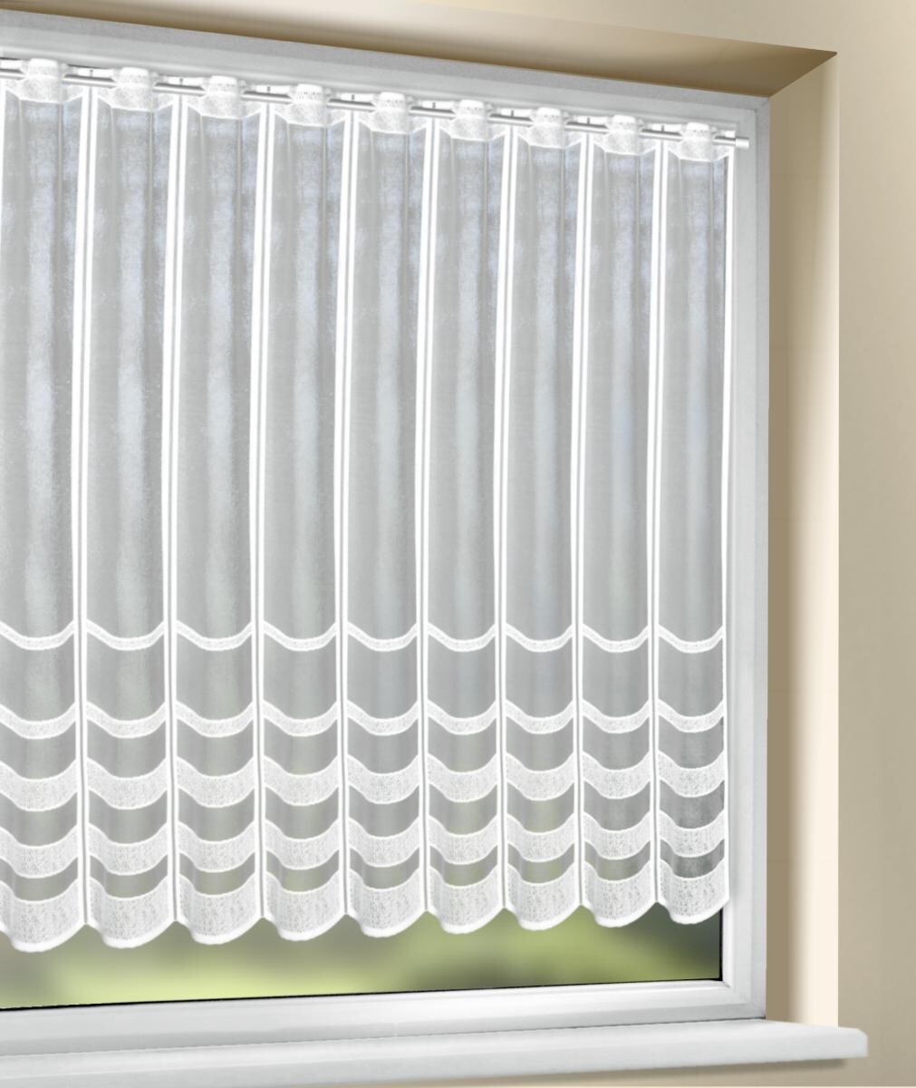 creative lifestyle Scheibengardine Alma weiß B/L: ca. 150x110 cm
