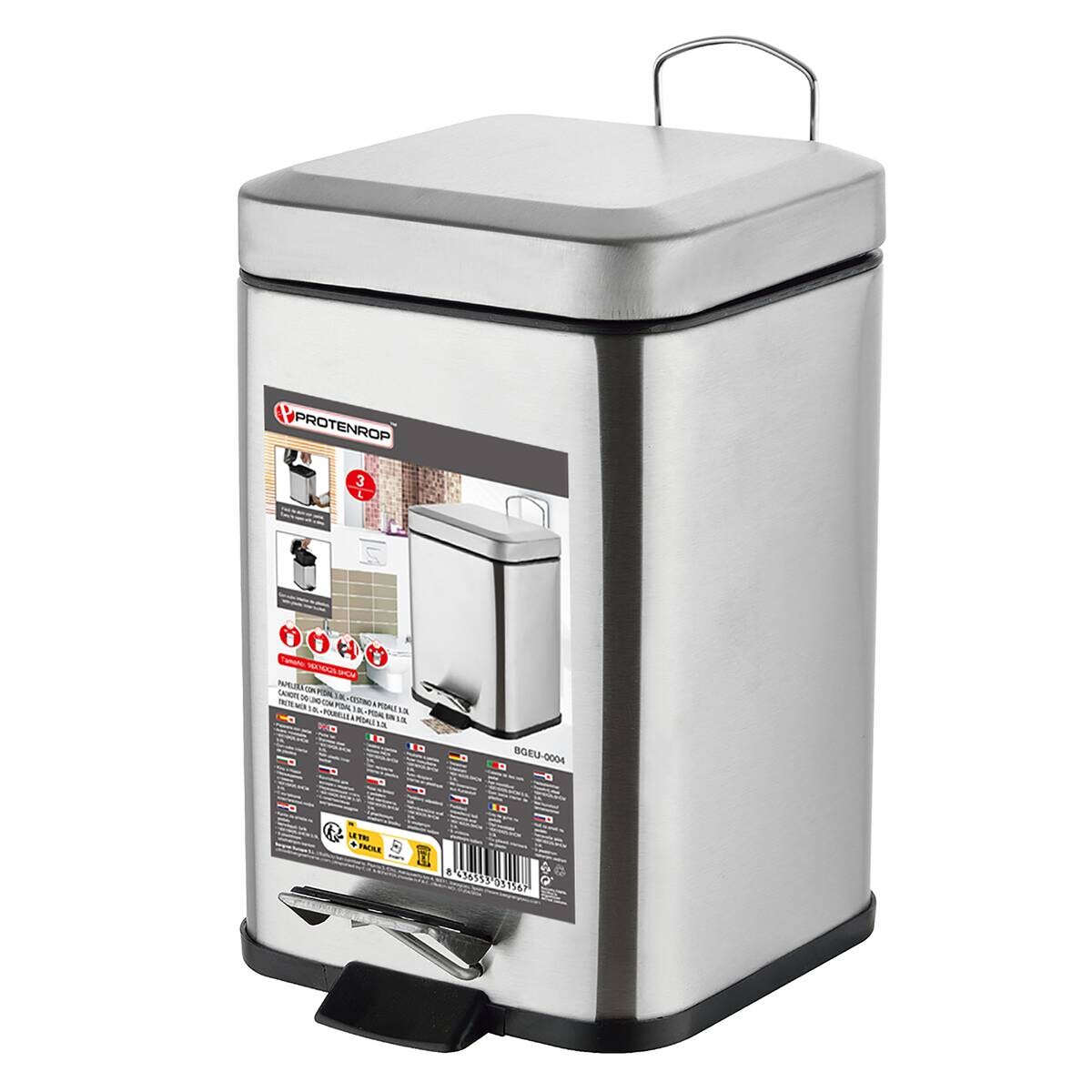 PROTENROP Mülleimer Inoxia silber PROTENROP Mülleimer Inoxia silber