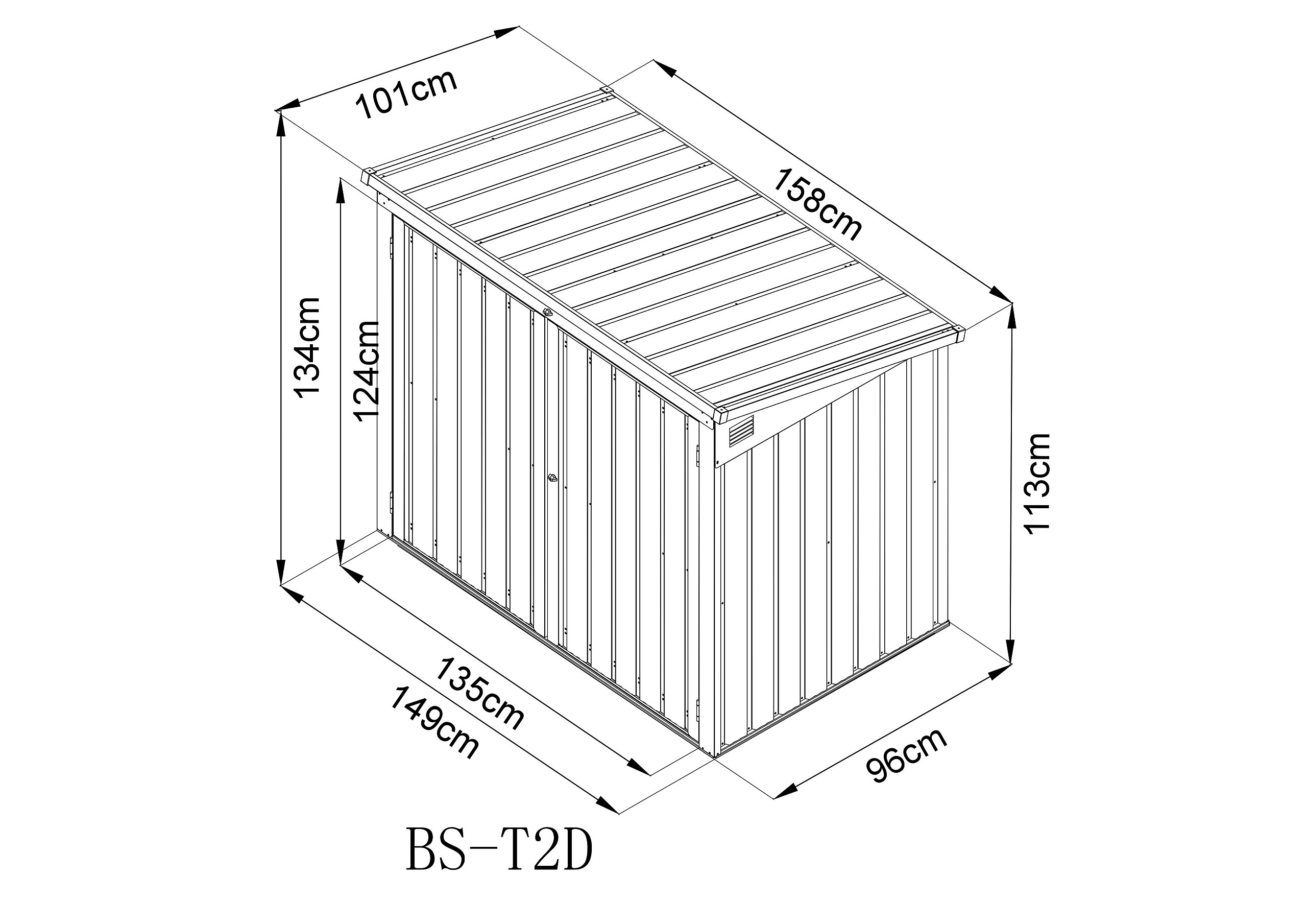Westmann Mülltonnenbox 5x3 anthrazit B/H/T: ca. 158x134x101 cm