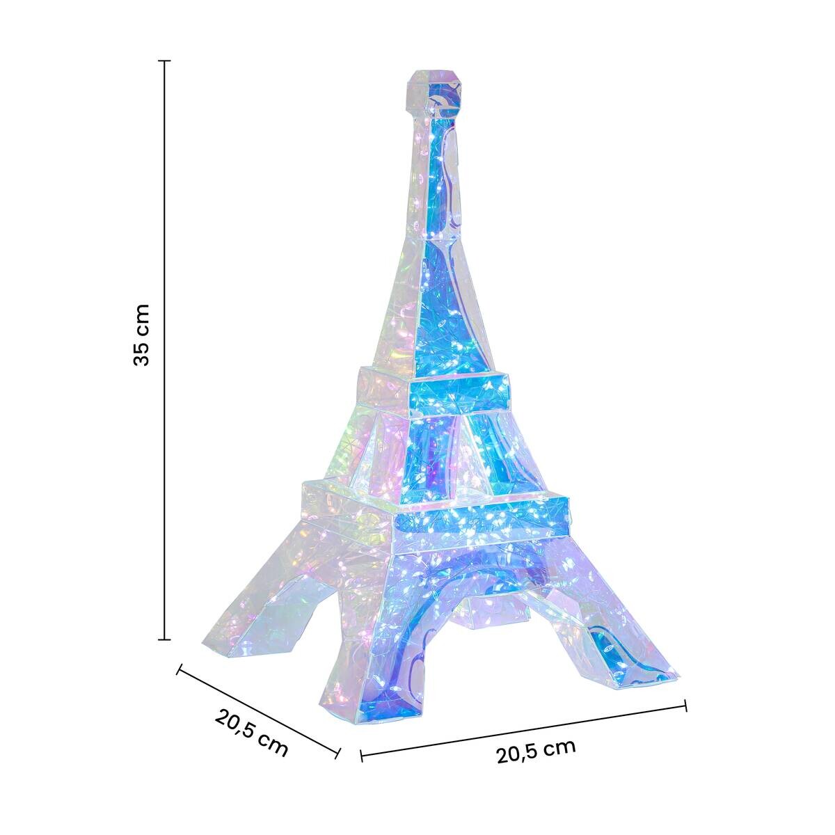 Nolo LED-Dekoleuchte Eiffelturm transparent B/H/L: ca. 20,5x20,5x32 cm