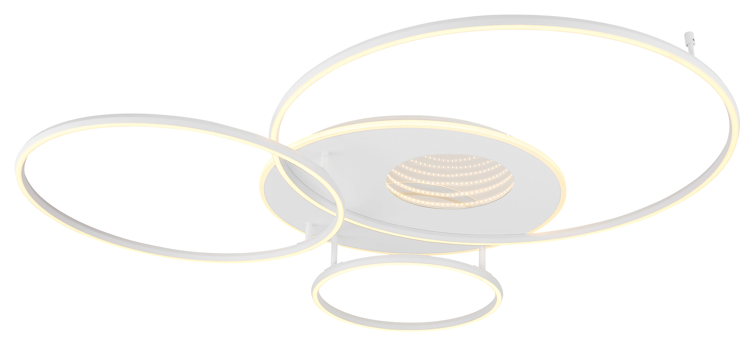 GLOBO Deckenleuchte Invertina Opal weiß Kunststoff Aluminium Metall B/H/L: ca. 105,3x13x126,4 cm 1 Brennstellen