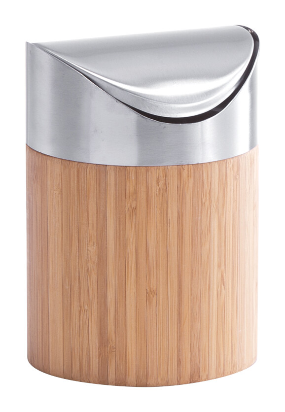 Zeller Tischabfalleimer silber Edelstahl B/H/L: ca. 12x17x12 cm