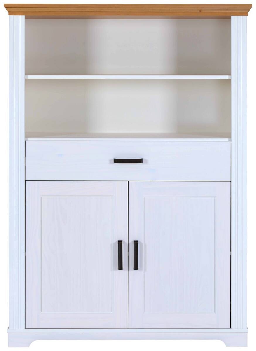 Vitrine Maluno weiß lackiert Holz B/H/L: ca. 41x163x117,2 cm