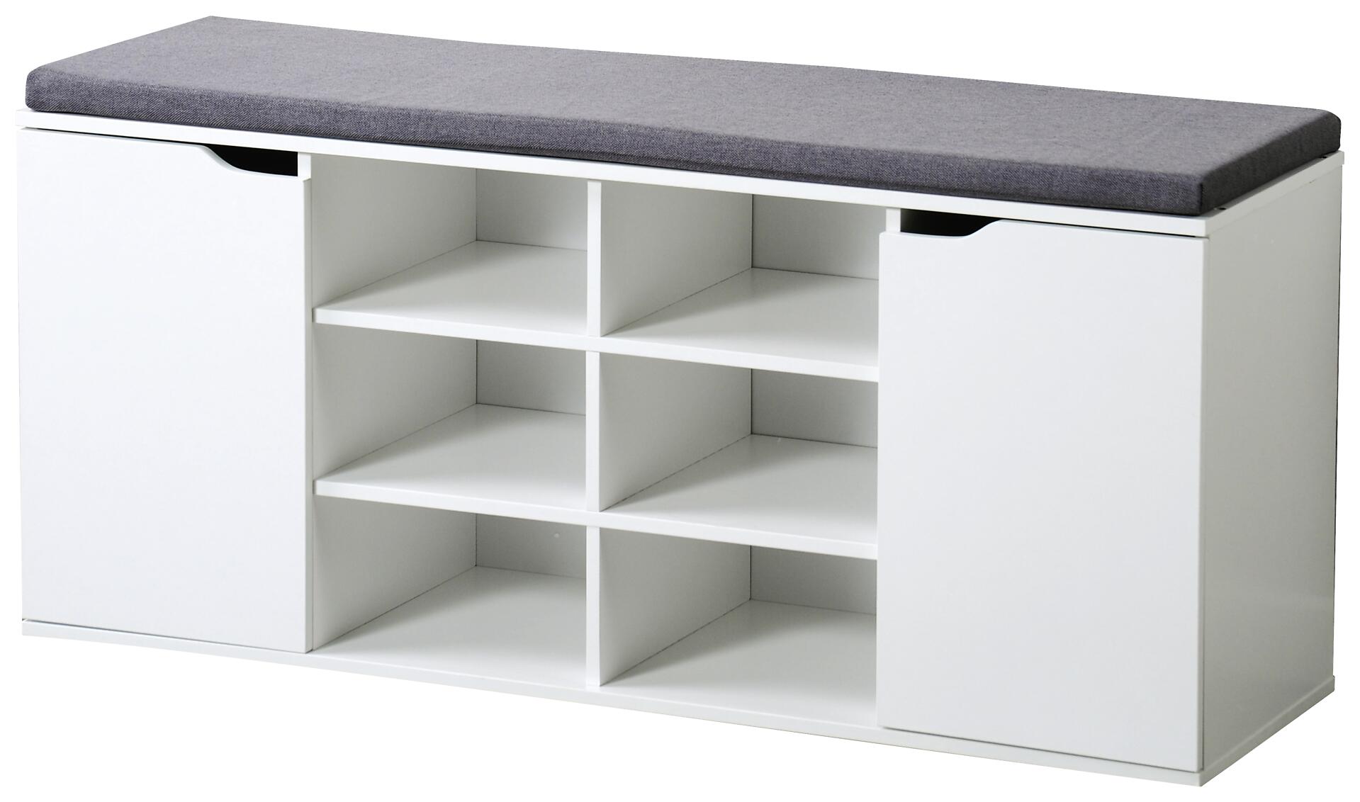 Kesper Schuhschrank mit Sitzkissen weiß Spanplatte B/H/T: ca. 103x48x30,5 cm Kesper Schuhschrank mit Sitzkissen weiß Spanplatte B/H/T: ca. 103x48x30,5 cm