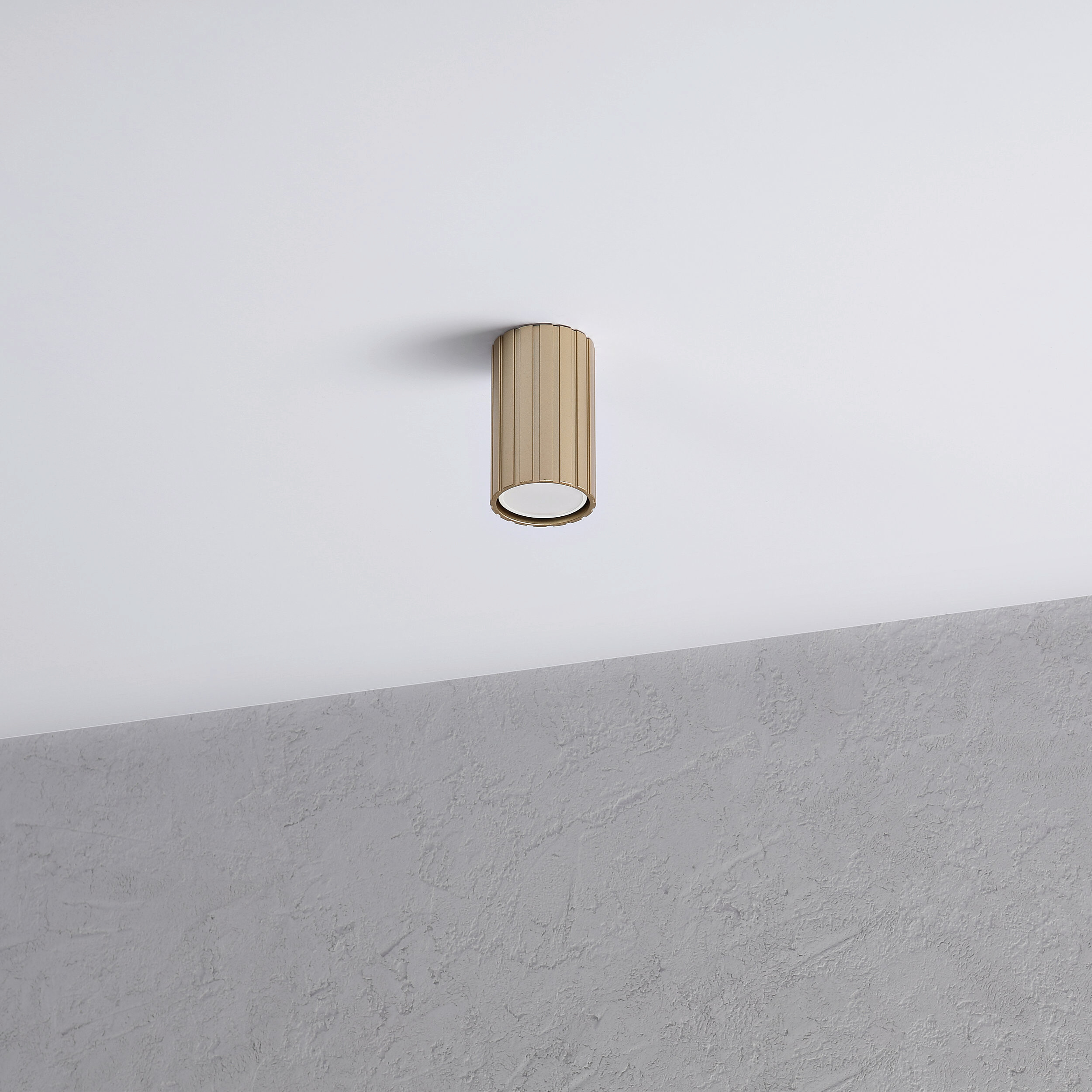 Lamkur Strahler Prisma gold Stahl B/H/L: ca. 6,5x10x6,5 cm 1 Brennstellen