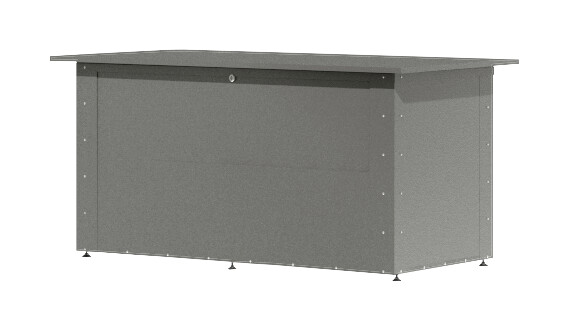 Karibu Metallbox Kailua 1 grau Metall B/H/T: ca. 134x71x62 cm