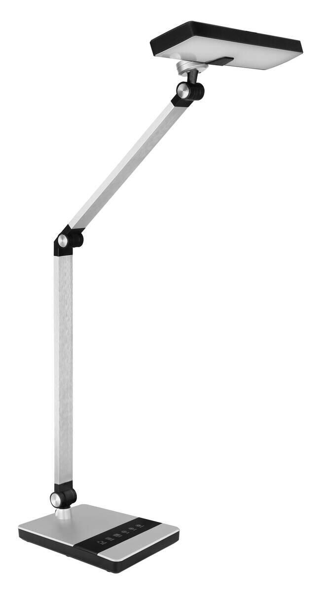 GLOBO LED-Schreibtischleuchte Dally 58427S silber schwarz Alu Kunststoff H: ca. 82 cm