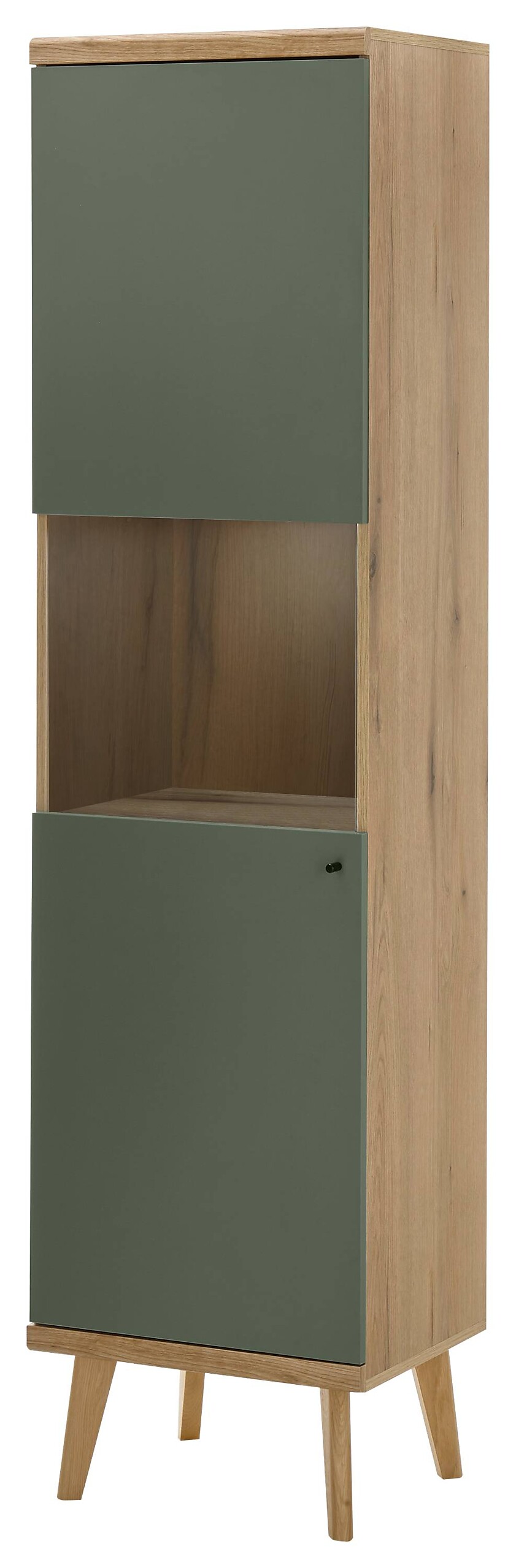 Vitrine Alva Eiche Evoke Coast Nachbildung salbei B/H/T: ca. 50x197x40 cm