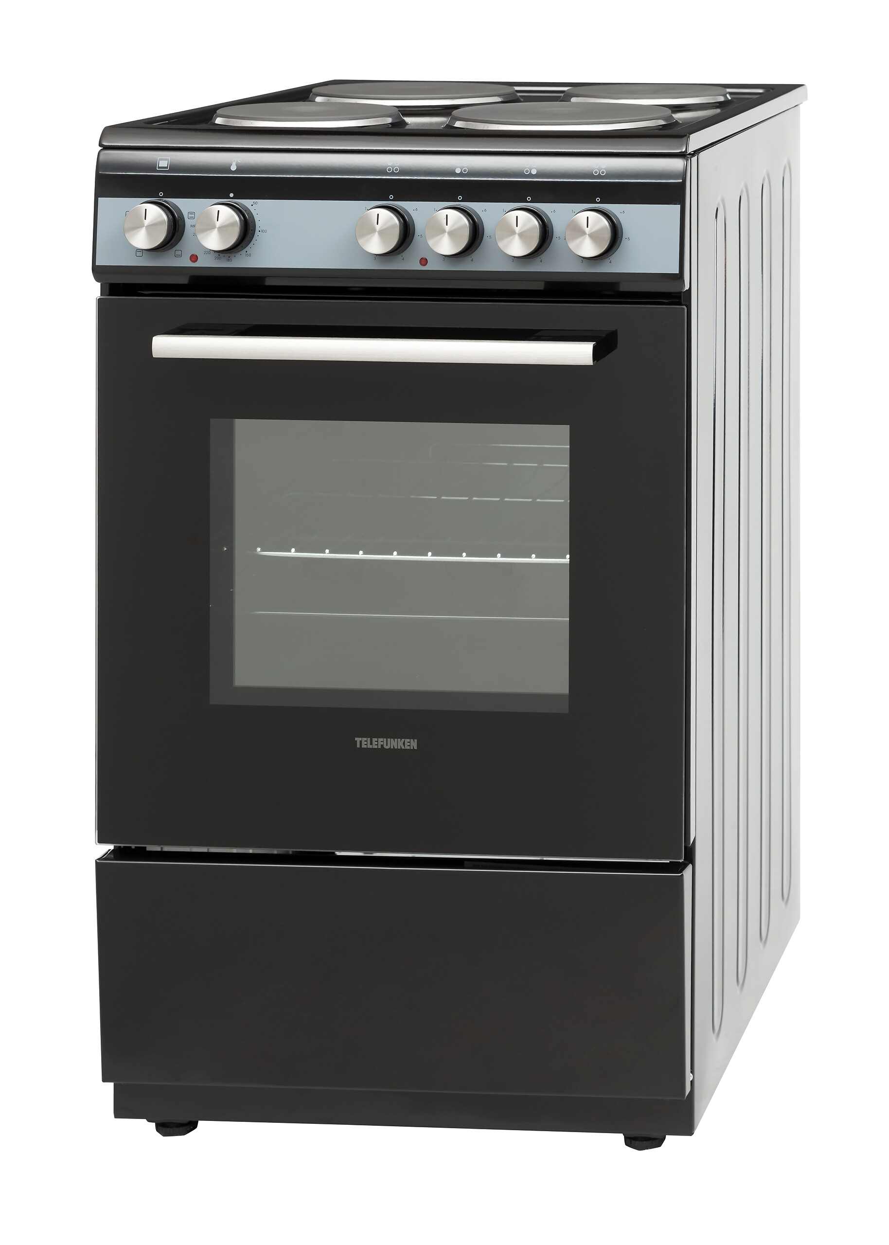 TELEFUNKEN Stand-Elektroherd TF-FS-5060-H4 schwarz B/H/T: ca. 50x85x60 cm