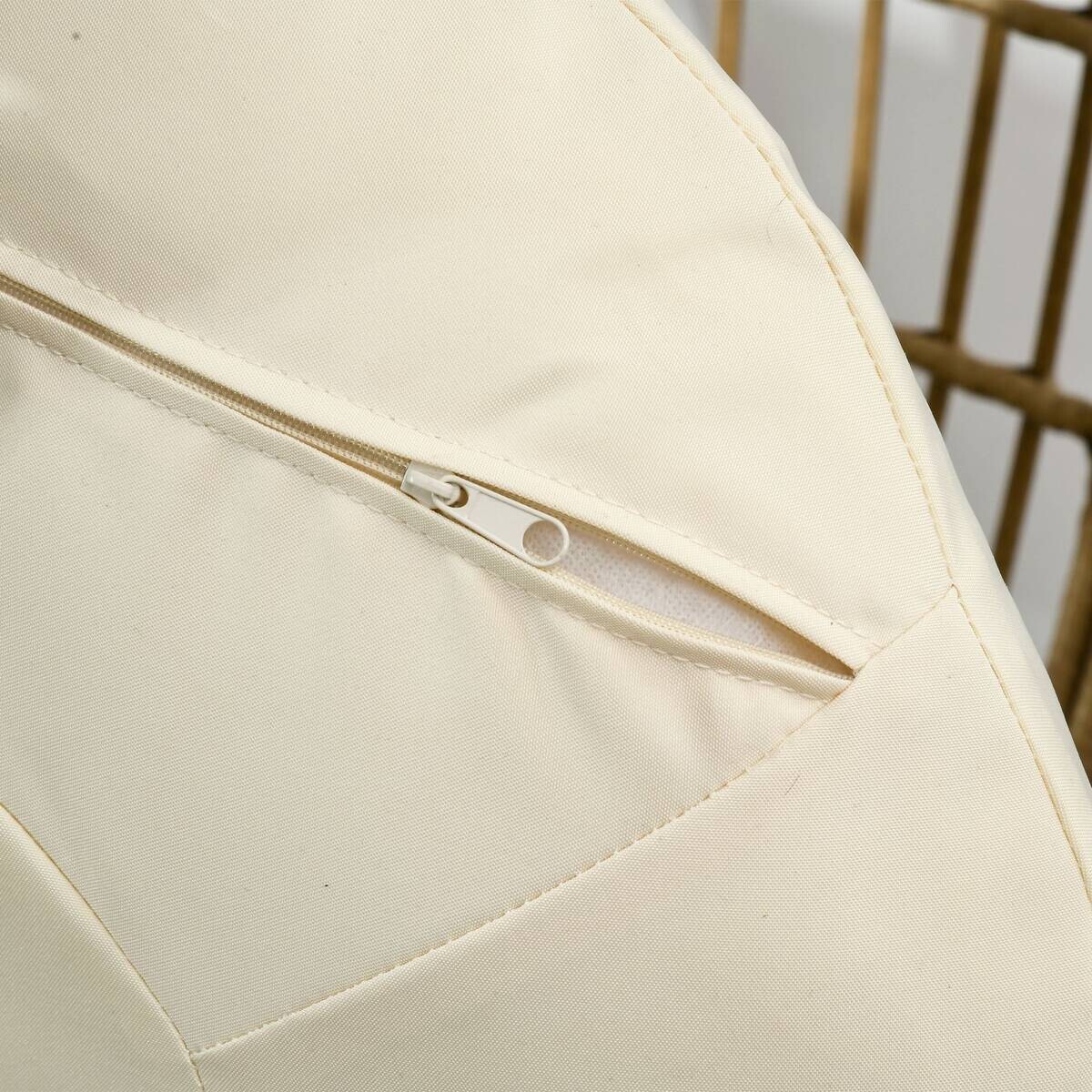 Outsunny Gartensessel khaki Polypropylen B/H/L: ca. 90x105x148 cm