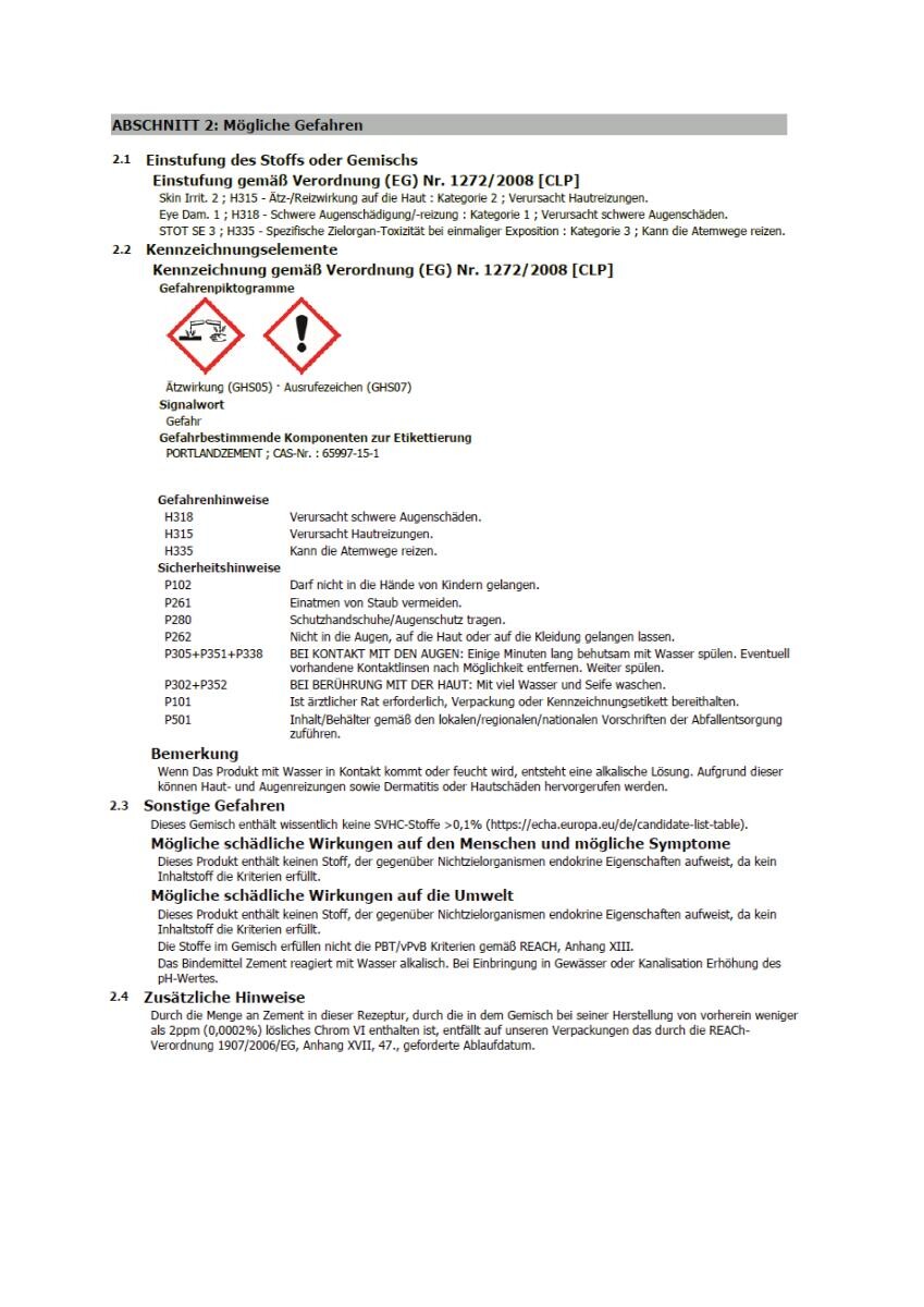 Blitzzement ca. 1 kg