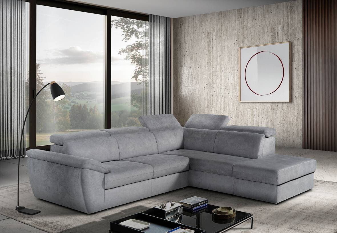 Ecksofa mit Bettfunktion und Bettkasten