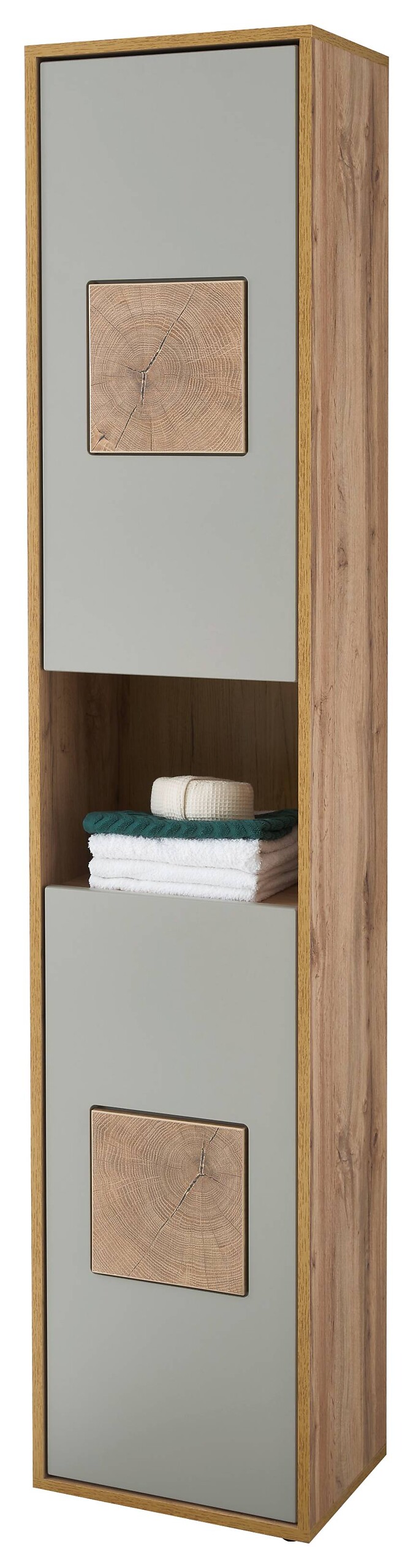 Hochschrank Greece Wildeiche Nachbildung grau B/H/T: ca. 40x190x30 cm Hochschrank Greece Wildeiche Nachbildung grau B/H/T: ca. 40x190x30 cm