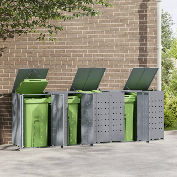 vidaXL Mülltonnenbox grau