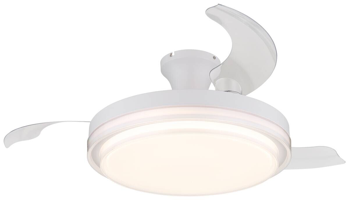 GLOBO LED-Deckenventilator weiß Opal klar H/D: ca. 27,5x106,6 cm max. 40 W