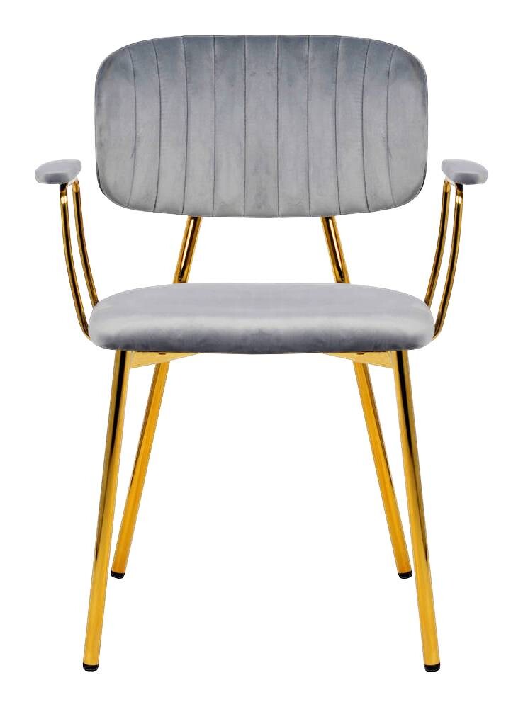 Stuhl Kian 200 2er-Set grau Microfaser B/H/T: ca. 63x80x51 cm