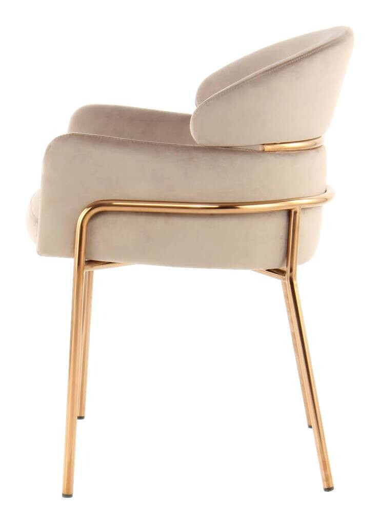 Stuhl Corey 100 taupe Microfaser B/H/T: ca. 58x79x57 cm