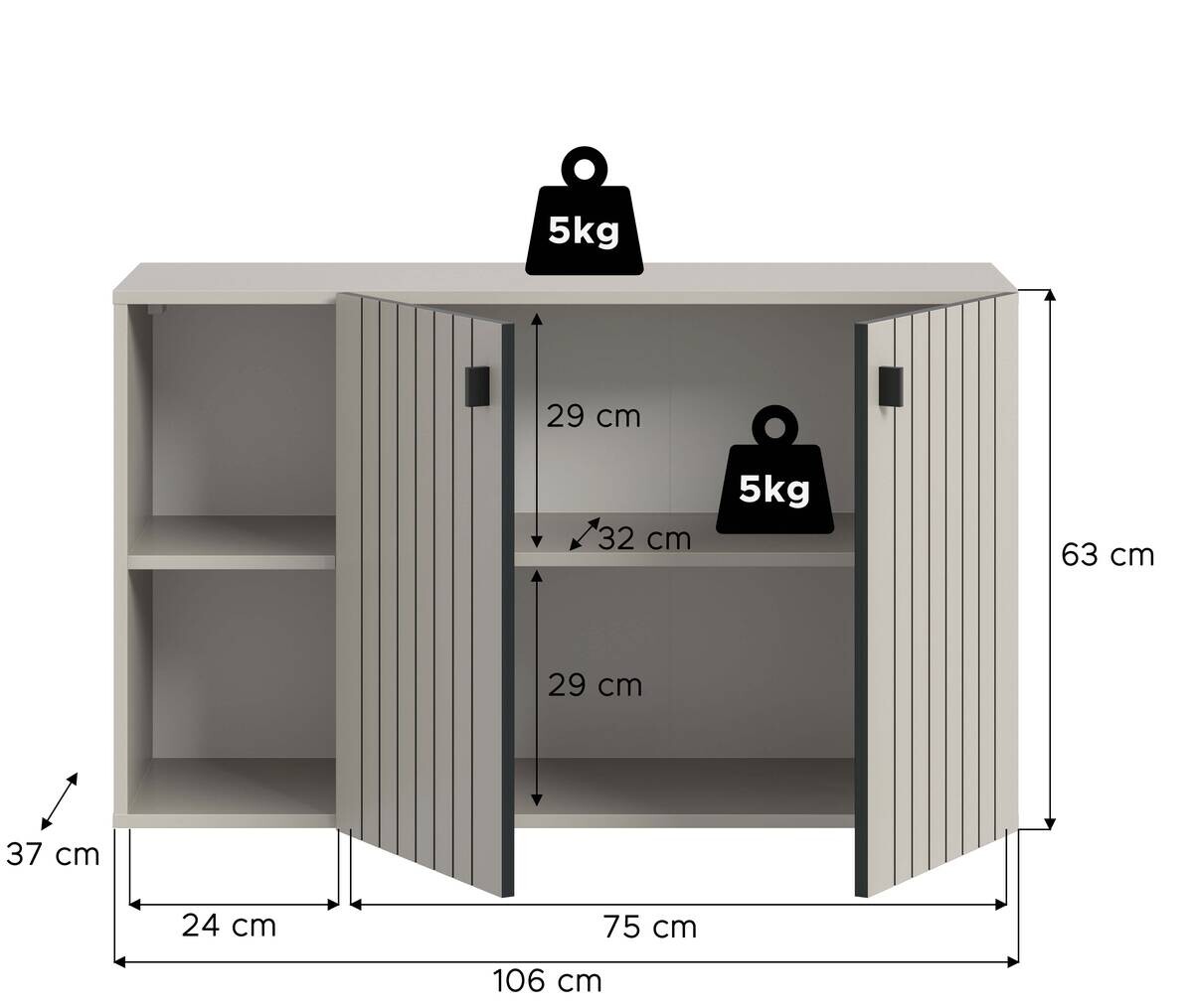 Schuhschrank STATION Cashmere B/H/T: ca. 106x63x37 cm