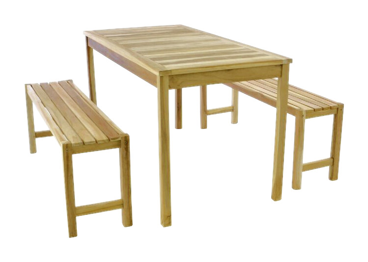 VCM Gartensitzgruppe braun Teakholz B/H/T: ca. 69x75x135 cm