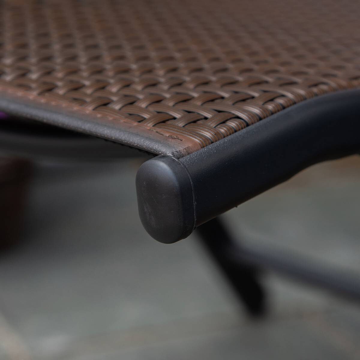 Outsunny Klappsessel braun Polyrattan B/H/L: ca. 71x111x58 cm