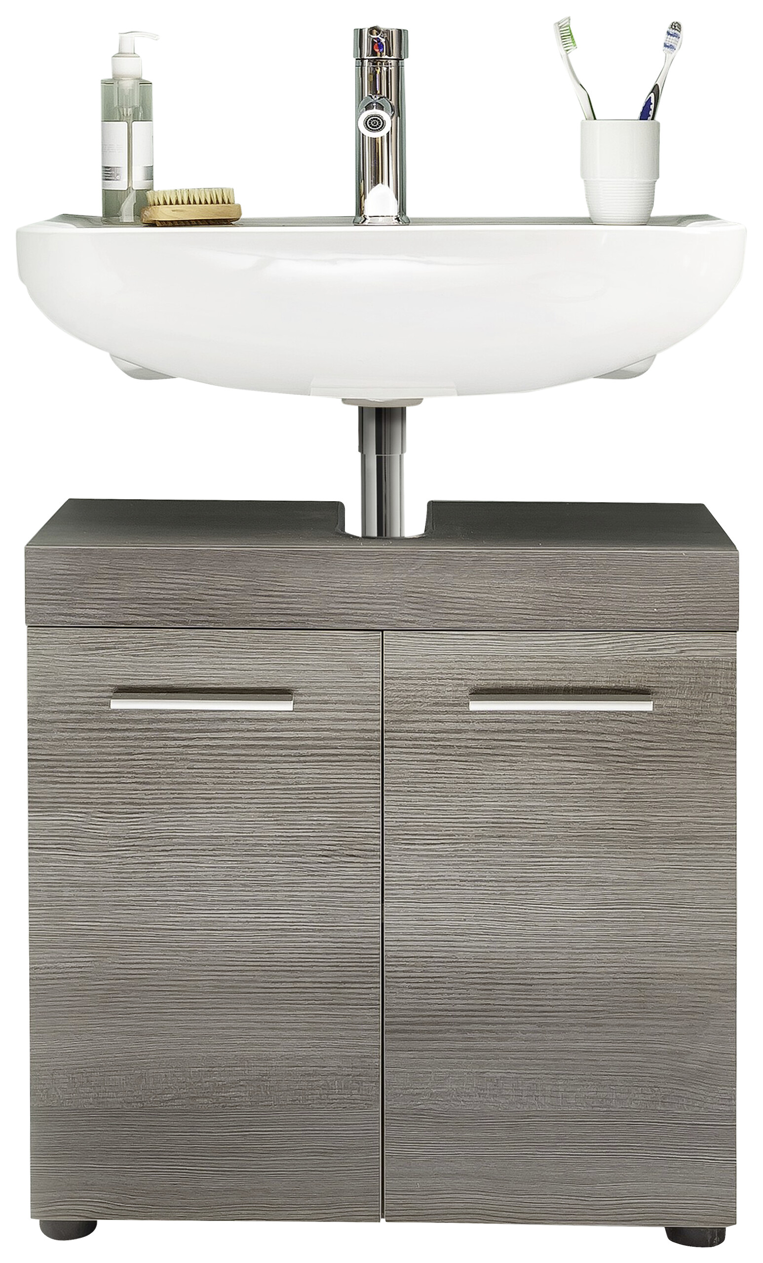 Waschbeckenunterschrank Runner Rauchsilber Nachbildung B/H/T: ca. 58x57x31 cm