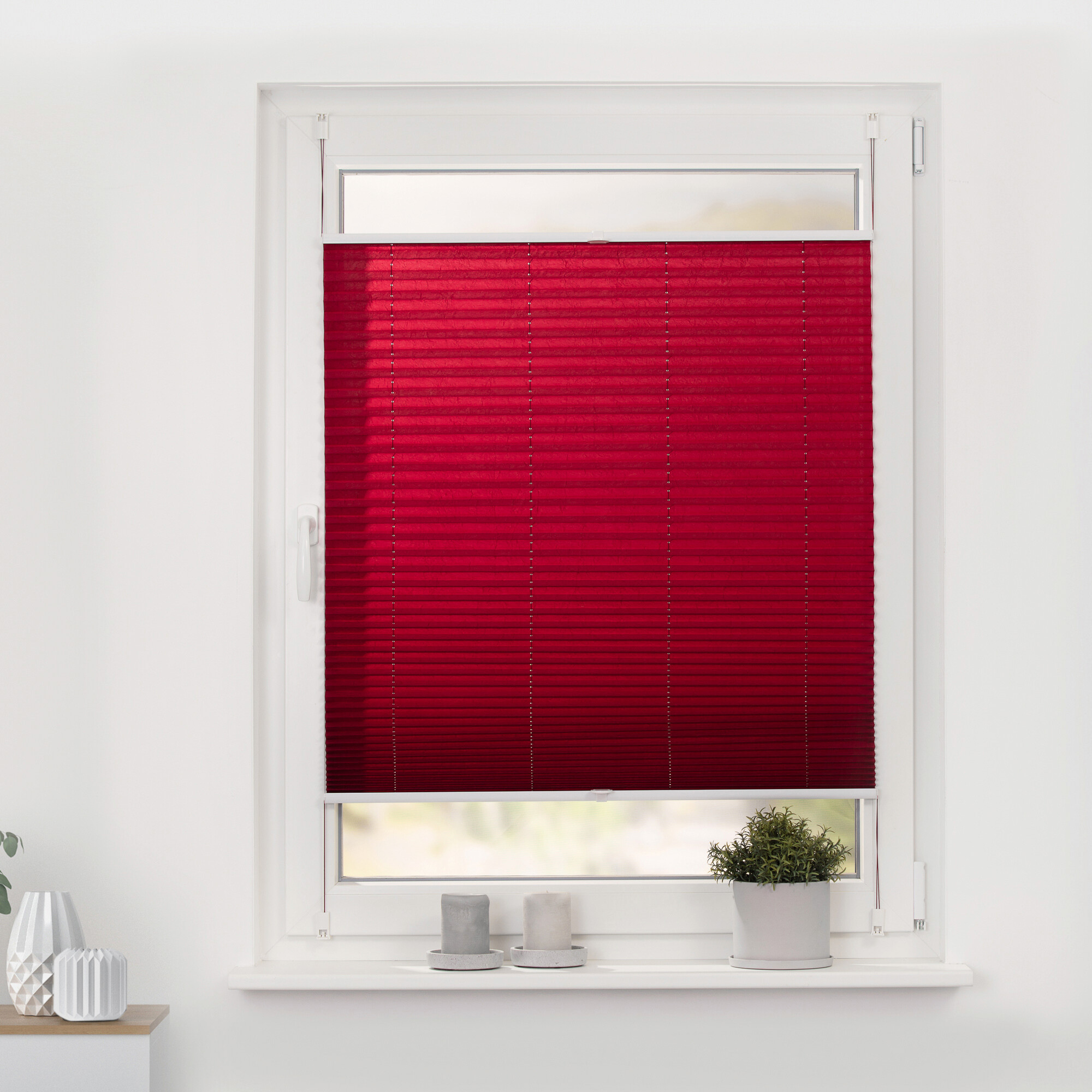 LICHTBLICK Spannplissee brombeer B/L: ca. 50x130 cm