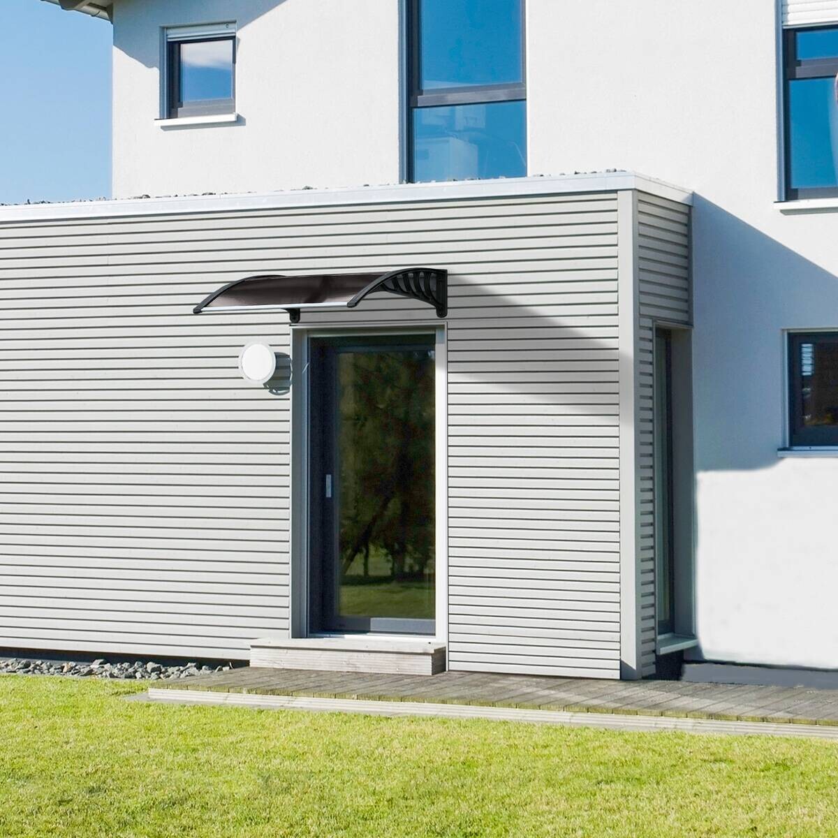 Outsunny Pultvordach braun B/H/L: ca. 96,5x27x103 cm