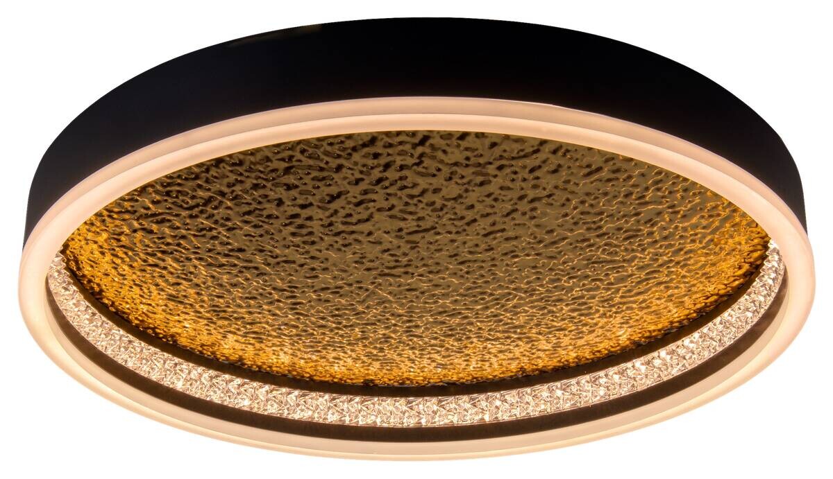 Näve Leuchten Deckenleuchte 1392322 schwarz Metall Kunststoff B/H/T: ca. 40x7x40 cm null 1 Brennstellen