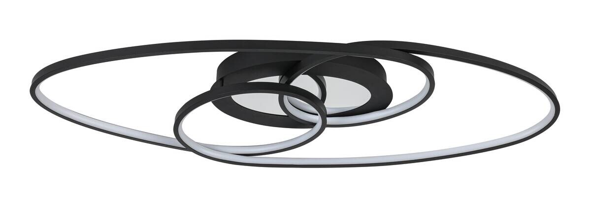 Nolo LED-Deckenleuchte Flow schwarz Metall B/H/L: ca. 30x7,5x85 cm