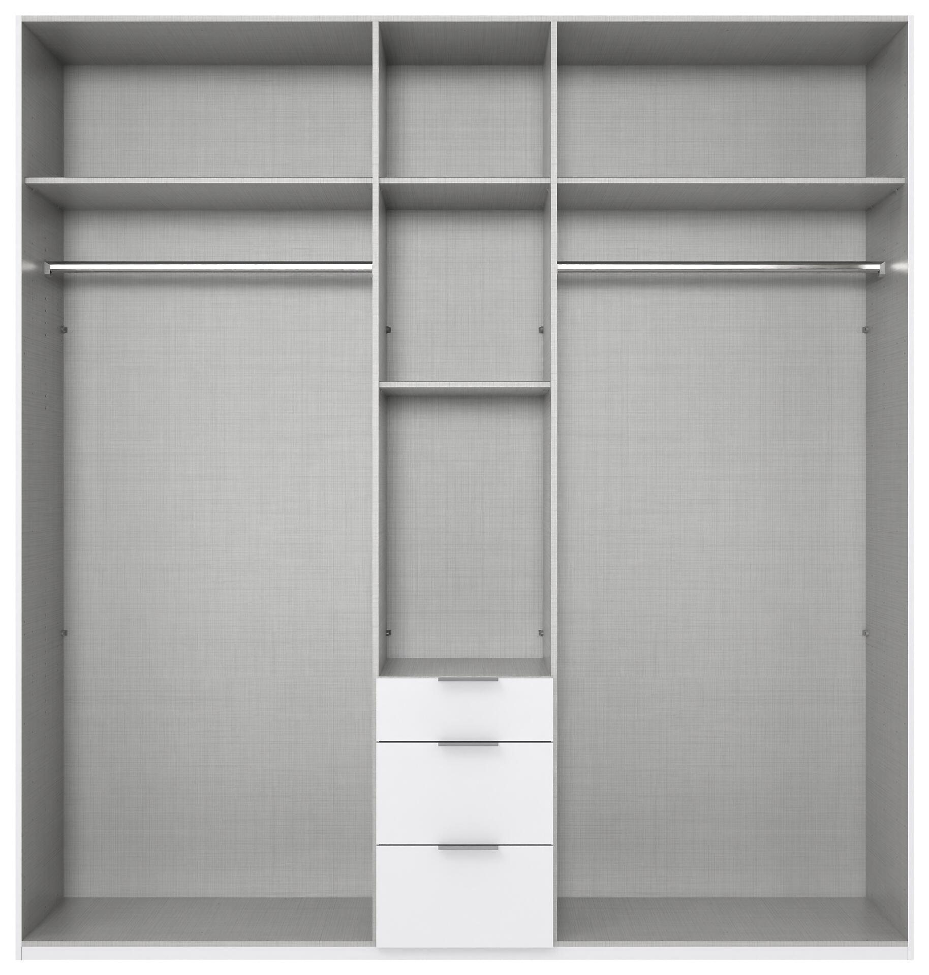 Kleiderschrank New York C Alpinweiß B/H/T: ca. 225x236x58 cm