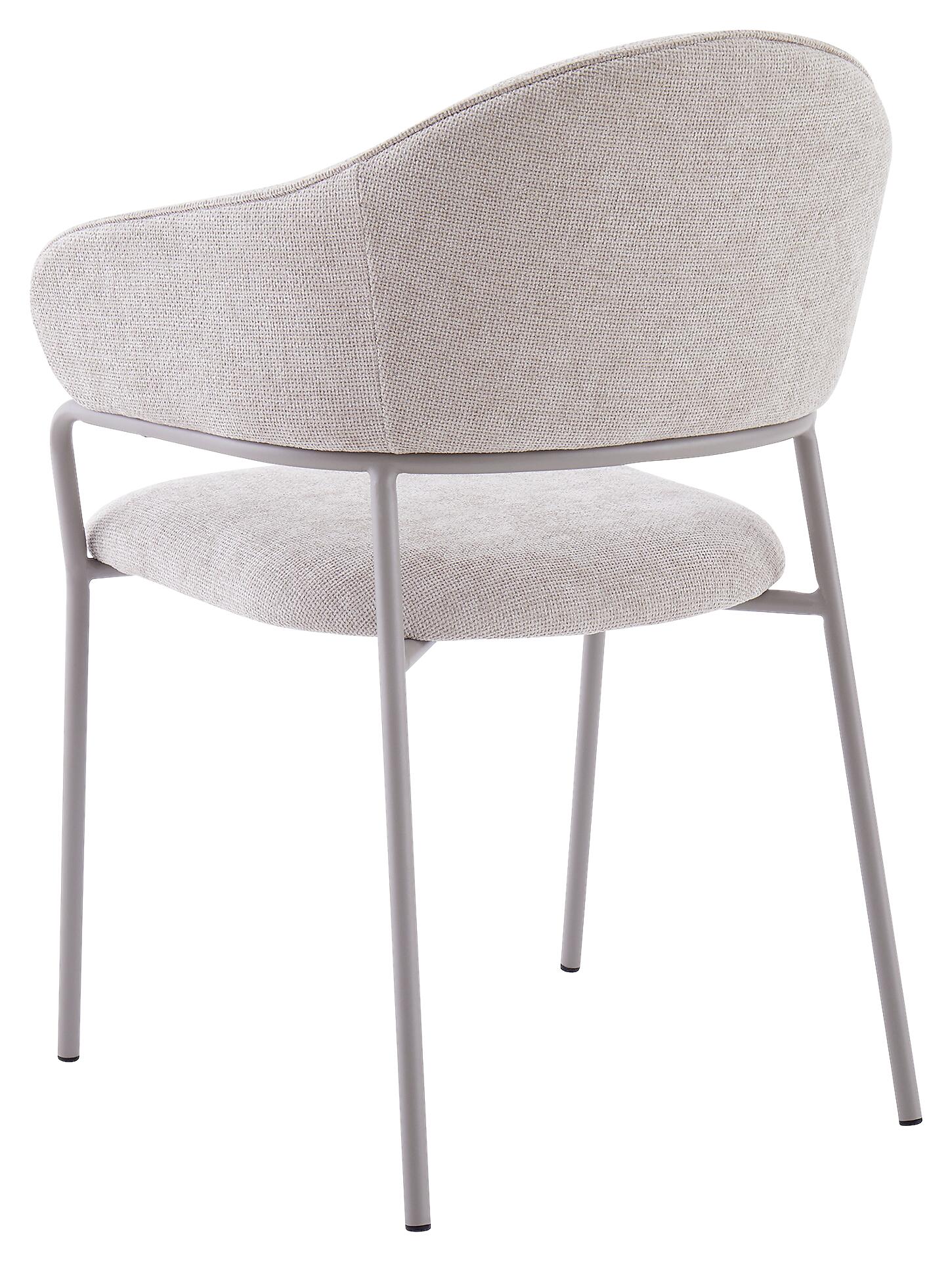 Stuhl CURVE, 2er-Set taupe Stoff B/H/T: ca. 60x86x58 cm