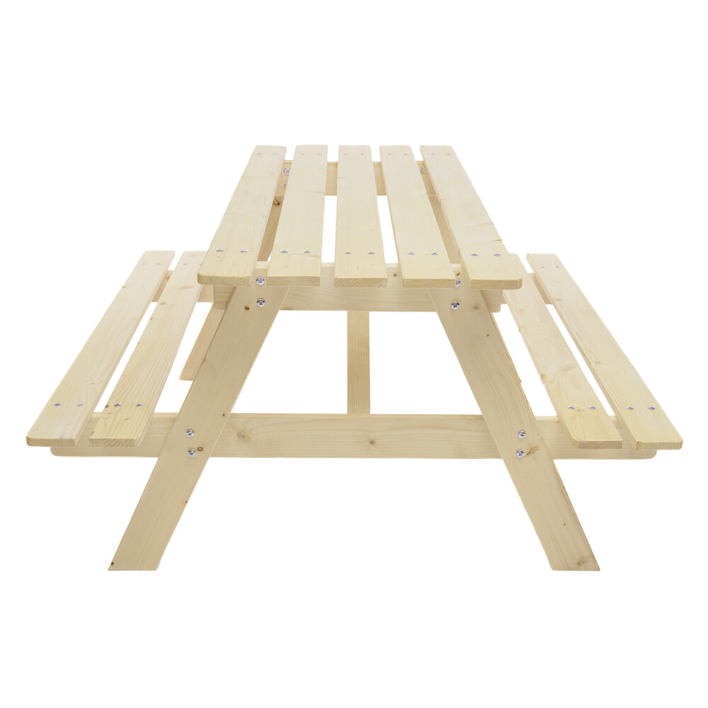 Timbela Kindersitzgarnitur M018 natur Holz B/H/L: ca. 90x50x90 cm