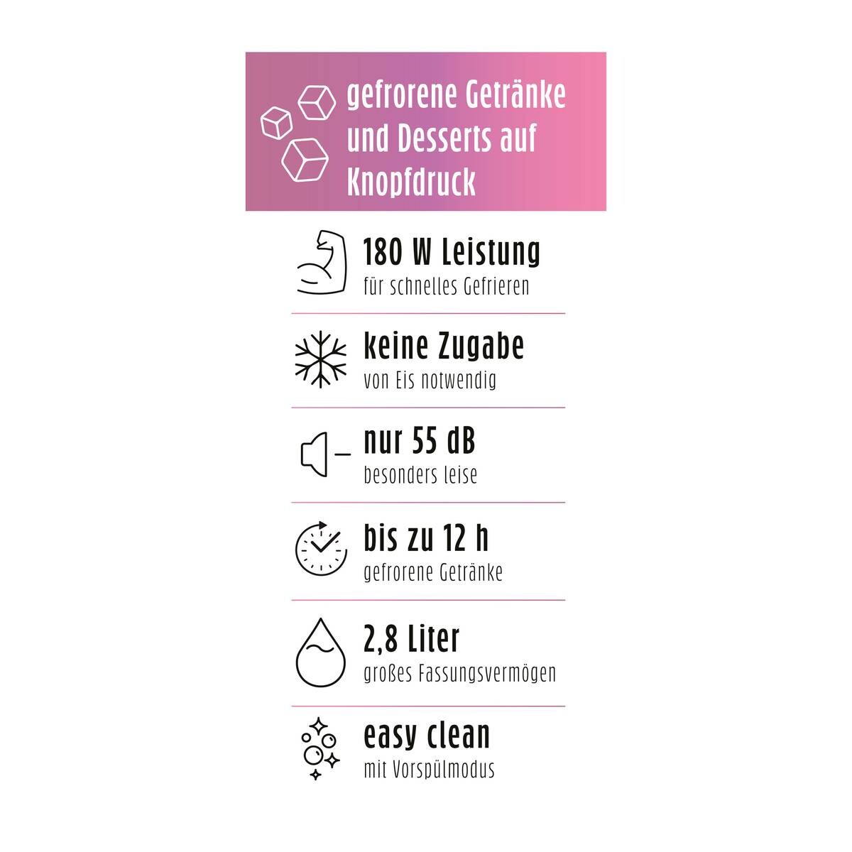 GOURMETmaxx Slushy Ice Maker 19174 schwarz Kunststoff B/H/L: ca. 23x50,5x50 cm