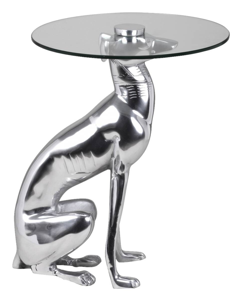 Beistelltisch silber Aluminium B/H/T: ca. 40x50x40 cm