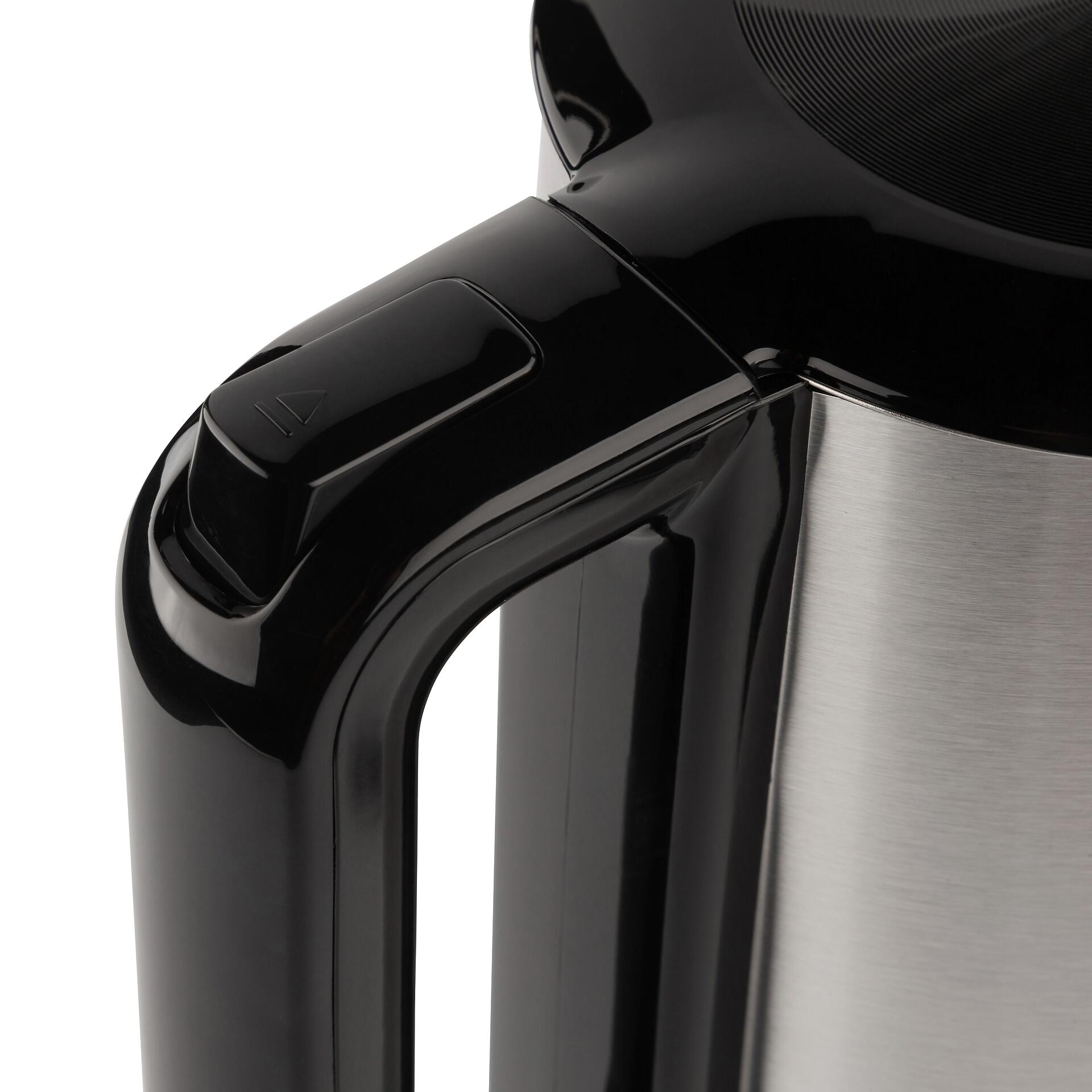 POCOline Wasserkocher schwarz silber Edelstahl Kunststoff B/H/L: ca. 16,3x23,5x22,4 cm ca. 1,7 l