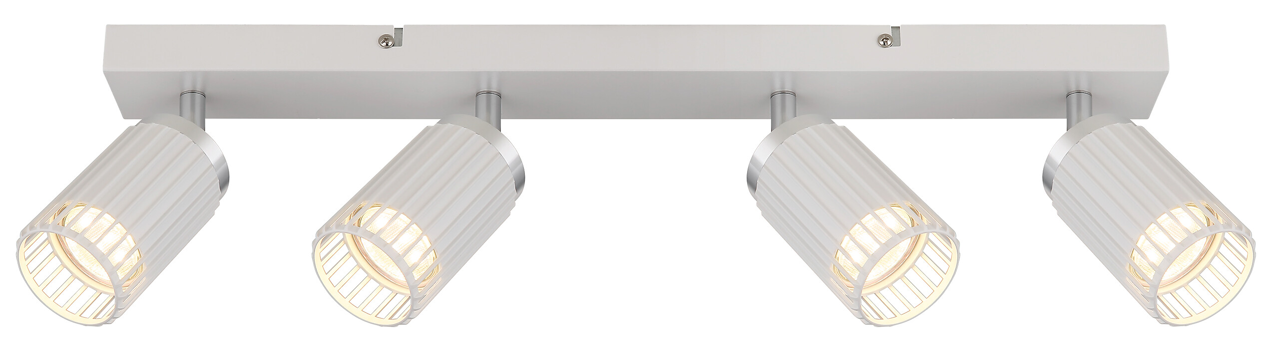 GLOBO Strahler weiß Metall Aluminium B/H/T/L: ca. 12,5x15,5x53x53 cm GU10 4 Brennstellen