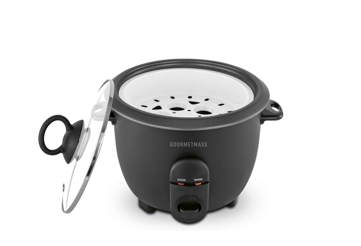 GOURMETmaxx Reiskocher schwarz B/H/L: ca. 23,9x20,4x23,9 cm