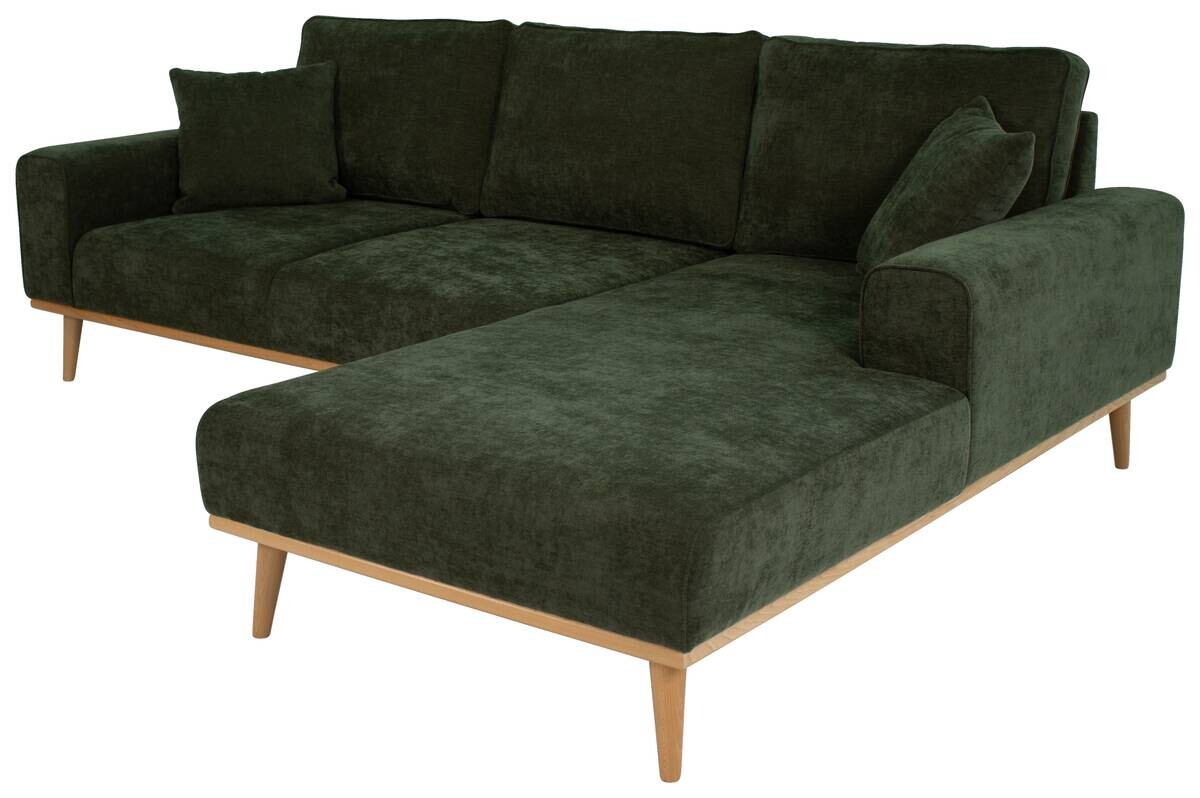 Ecksofa grün Microfaser B/H/T: ca. 259x90x191 cm