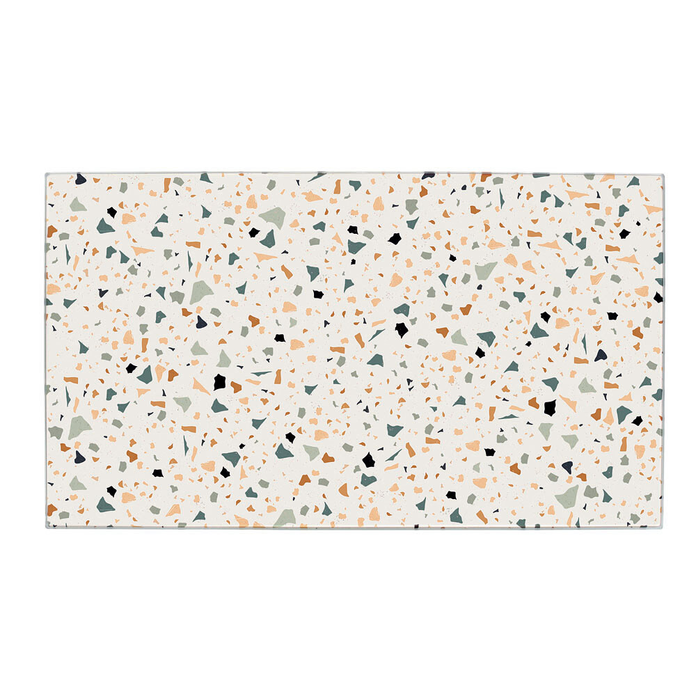 Zeller Herd-/Schneideabdeckplatten-Set Terrazzo bunt Glas B/H/L: ca. 30x0,8x52 cm