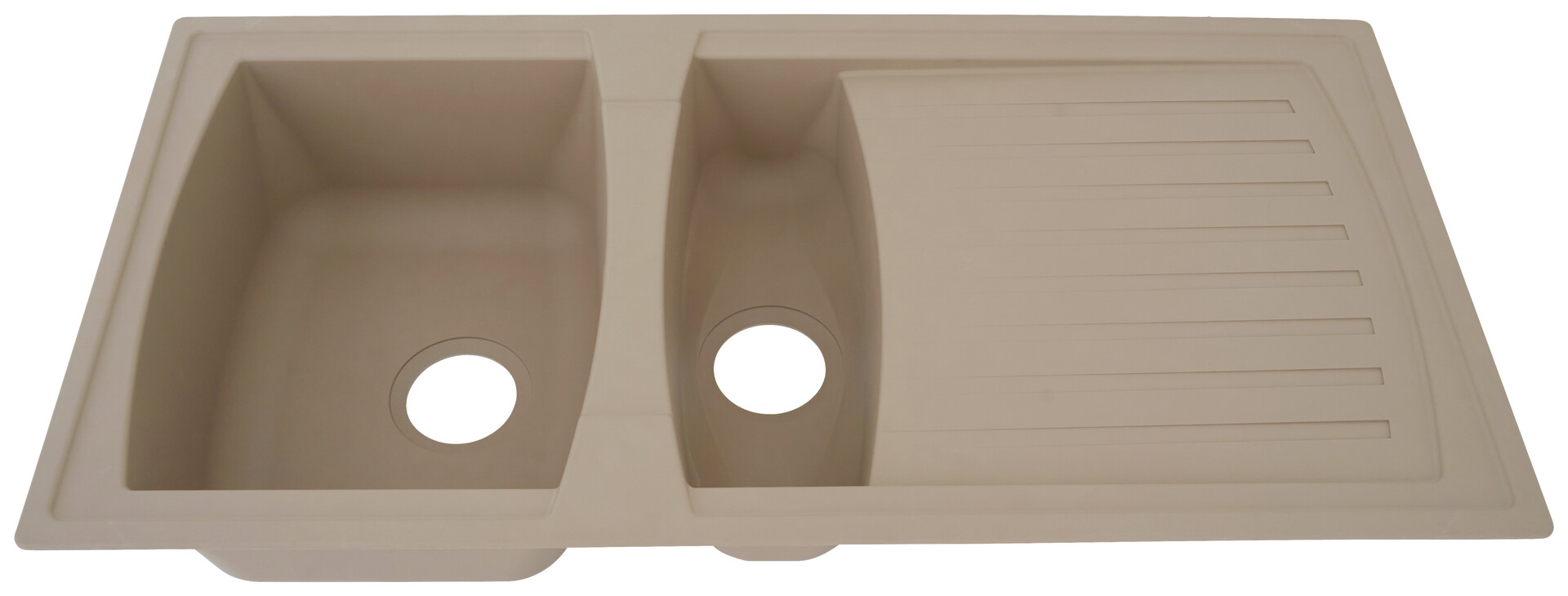 Respekta Einbauspüle Boston 100 x 50 B sandbeige Mineralite B/H/T: ca. 100x20x50 cm